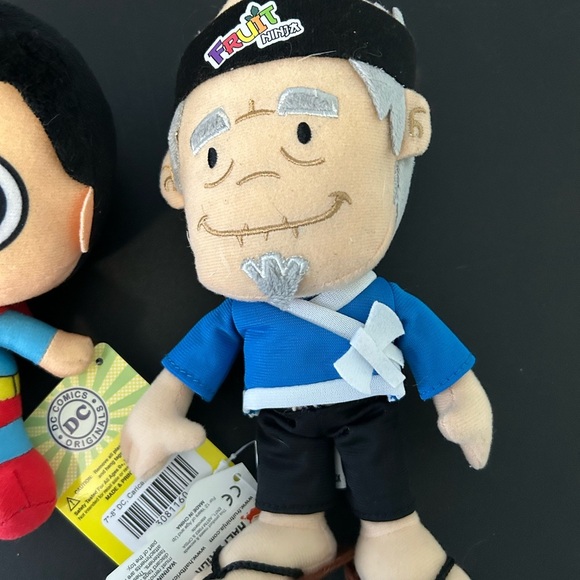 New plush toys lot of 3 star wars chewy/DC comics superman/fruit ninja halfbrick - Picture 5 of 5